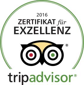 TripAdvisor Zertifikat für Exzellenz 2016